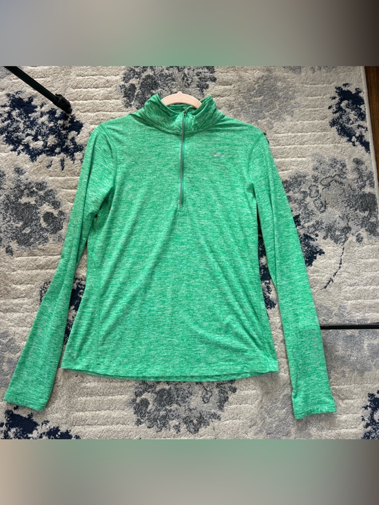 Nike Tops - Nike Women's Heather Green Quarter-Zip Pullover